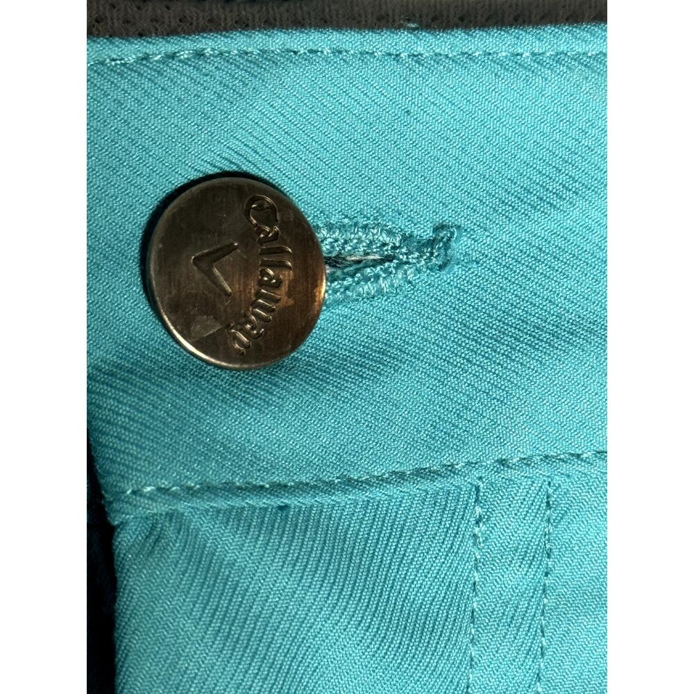 Callaway V Mens Flat Front Teal Blue 5-Pocket Golf Short Pant NWOT - Size 34W - Picture 7 of 12